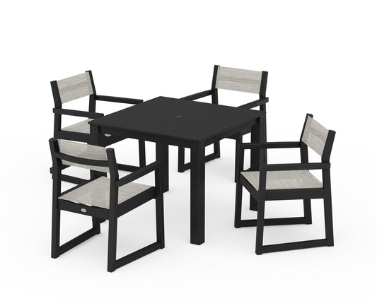 EDGE Sling Arm Chair 5-Piece Parsons Dining Set