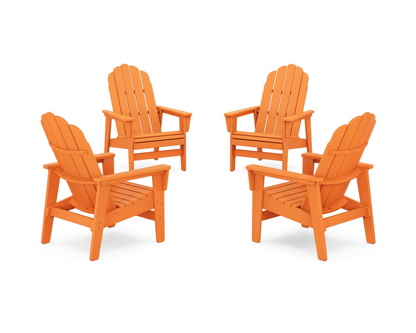 4-Piece Vineyard Grand Upright Adirondack Chair Conversation Set
