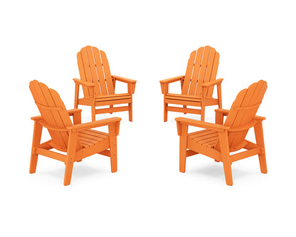 4-Piece Vineyard Grand Upright Adirondack Chair Conversation Set