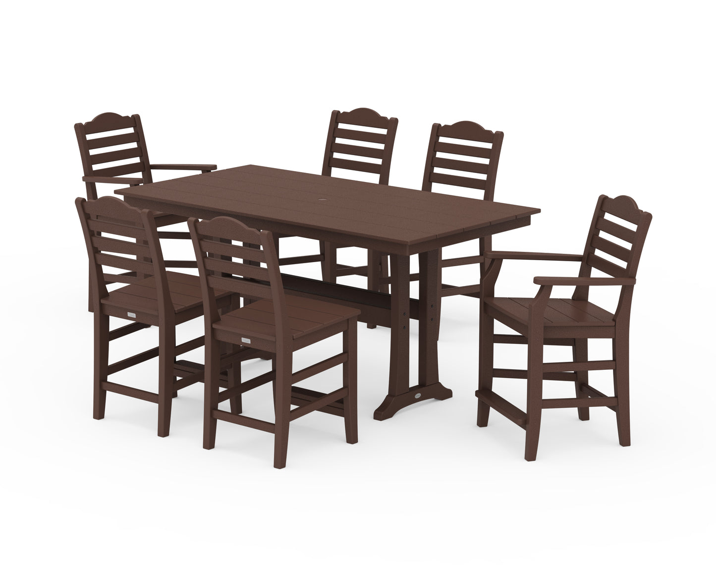 Savannah 7-Piece Farmhouse Counter Set with Trestle Legs