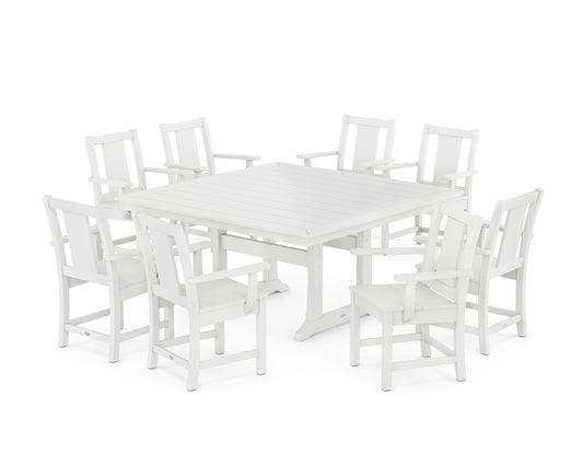 Prairie 9-Piece Square Dining Set with Trestle Legs