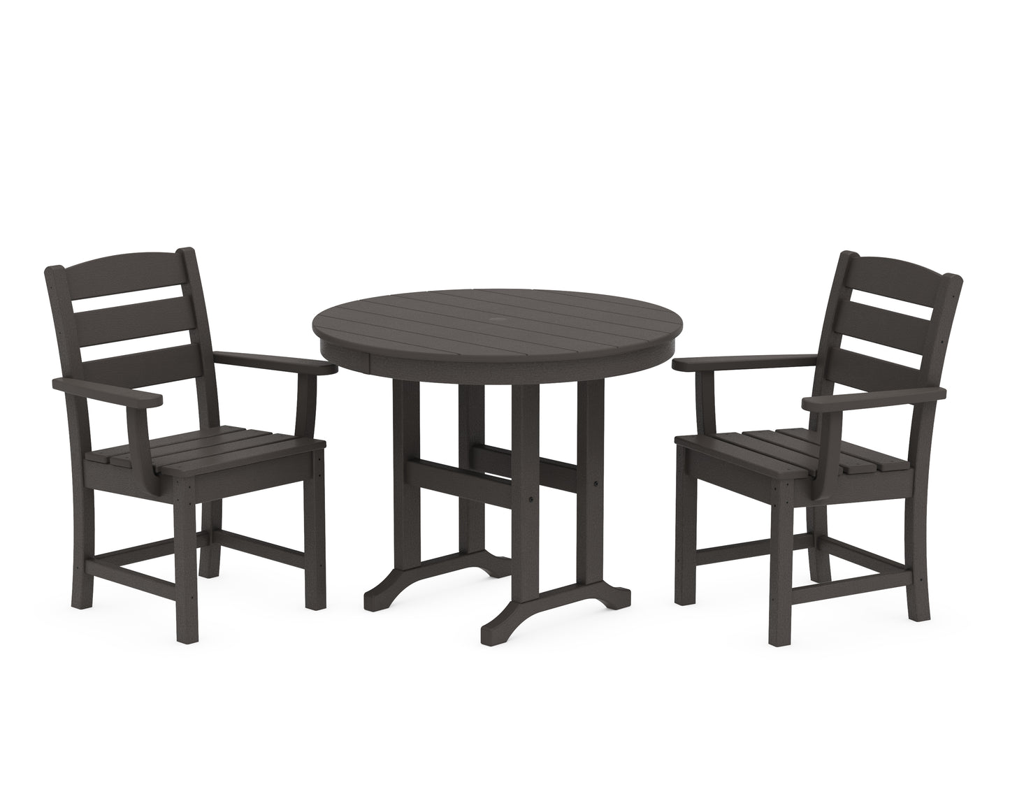 Lakeside 3-Piece Round Dining Set