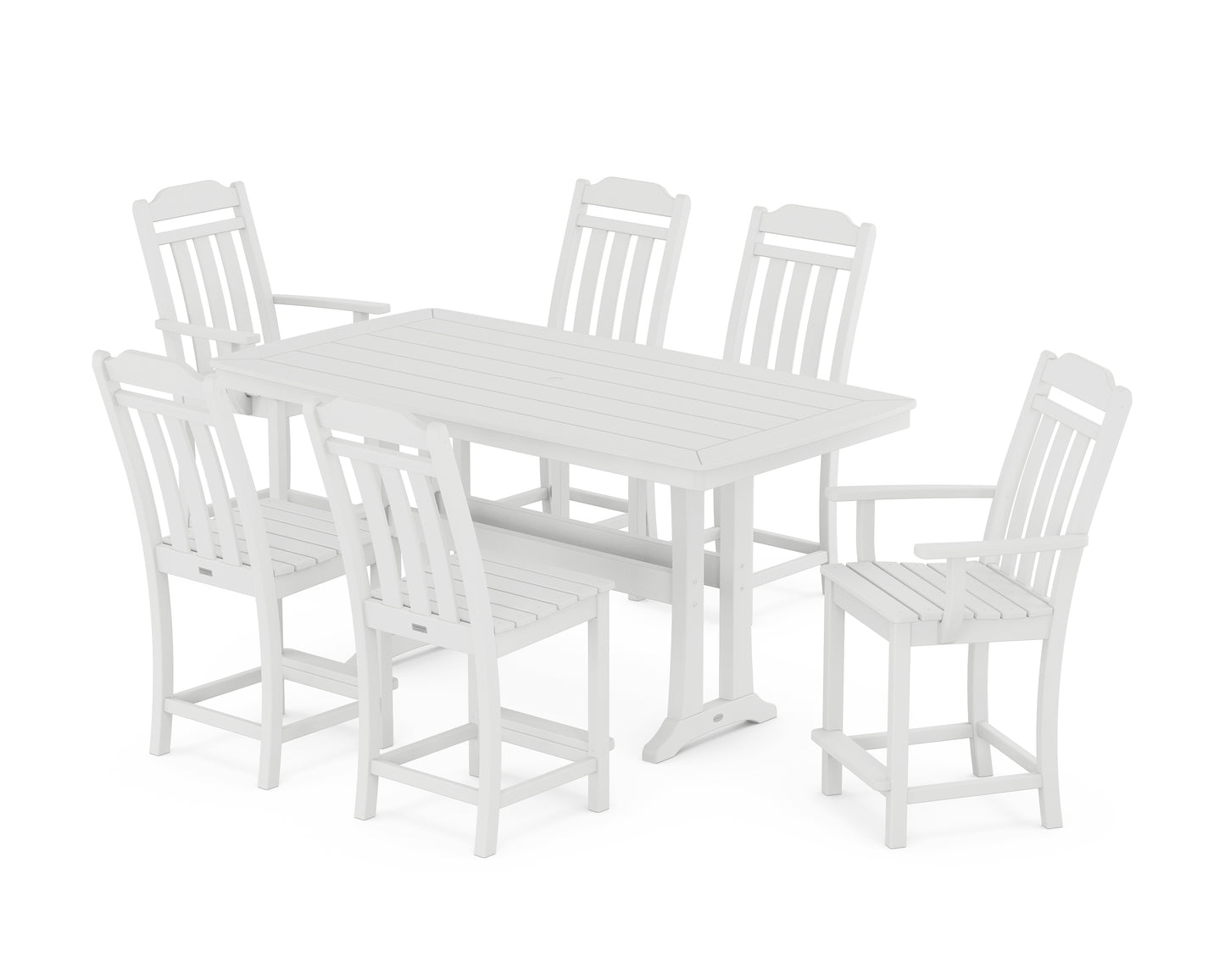 Cottage 7-Piece Counter Set with Trestle Legs
