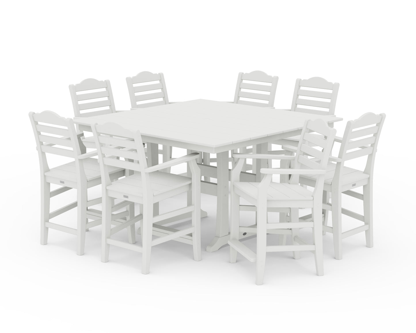Savannah 9-Piece Square Farmhouse Counter Set with Trestle Legs