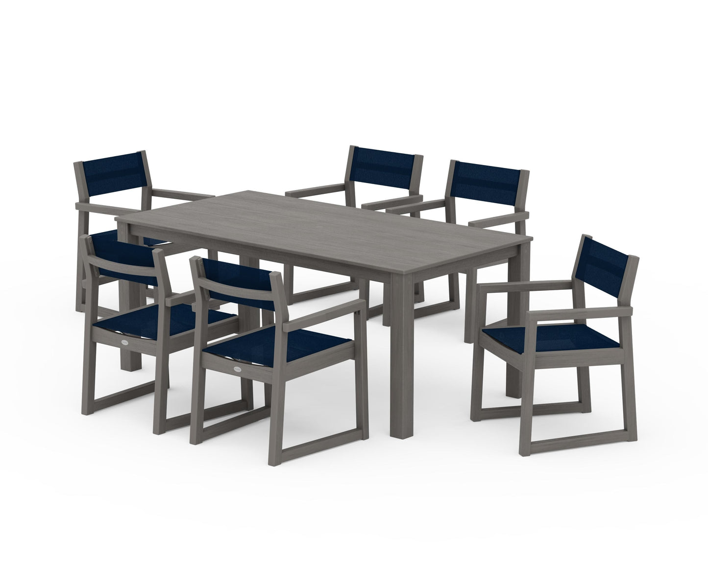EDGE Sling Arm Chair 7-Piece Parsons Dining Set