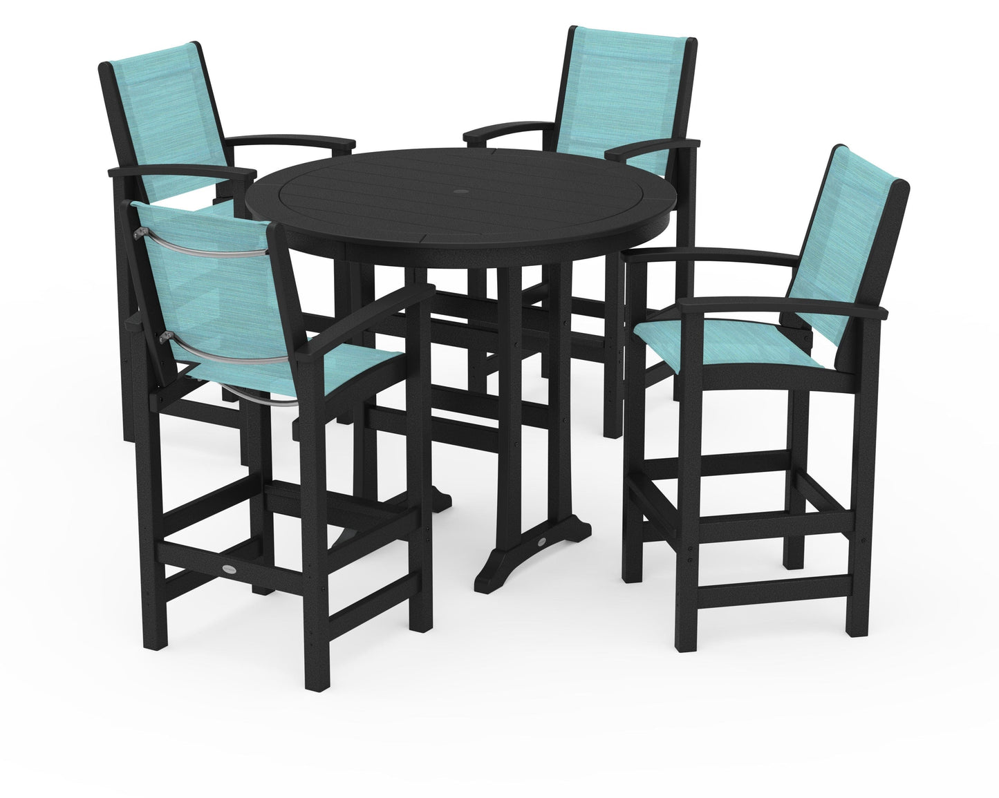 Coastal 5-Piece Nautical Trestle Bar Set