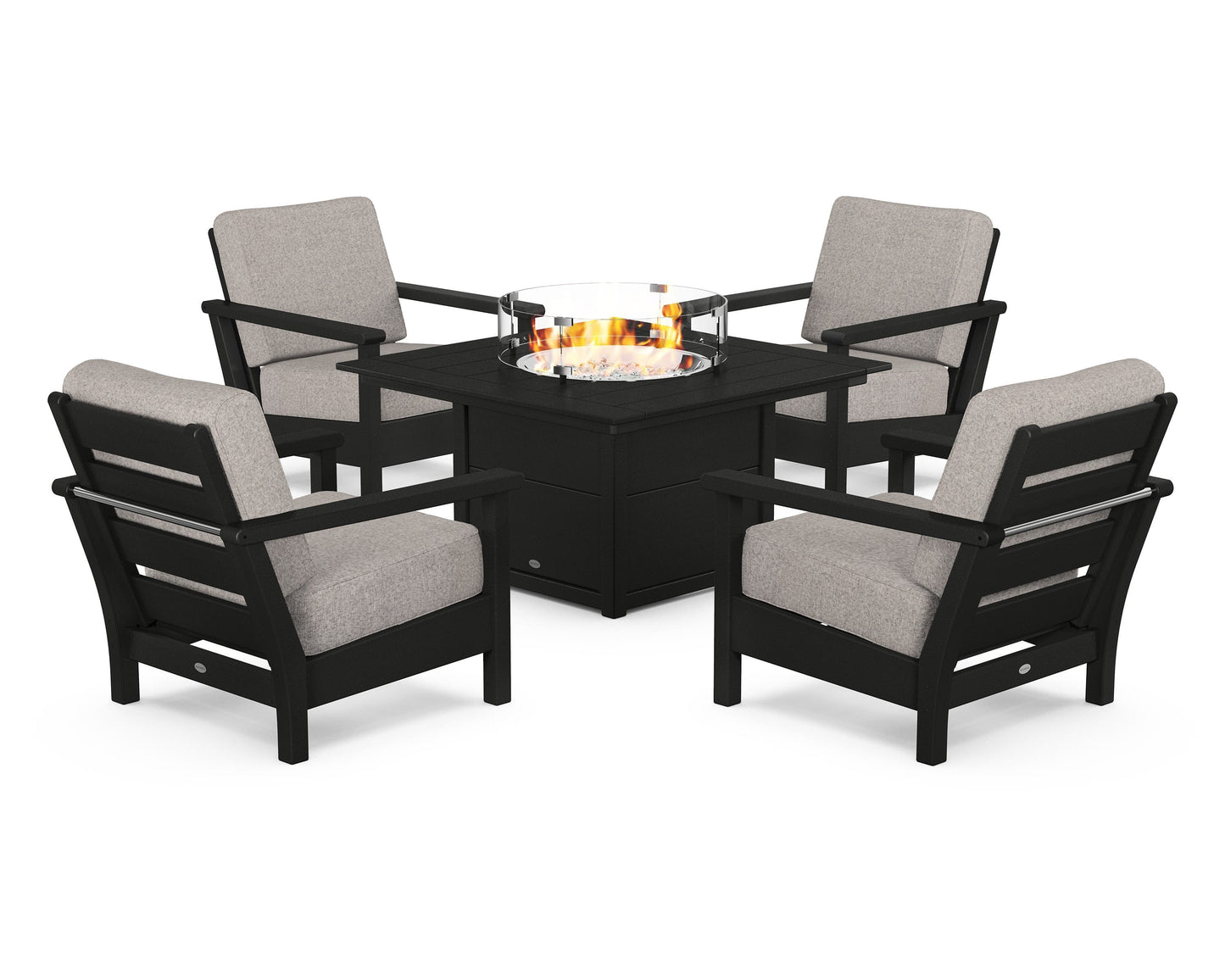 Harbour 5-Piece Conversation Set with Fire Pit Table