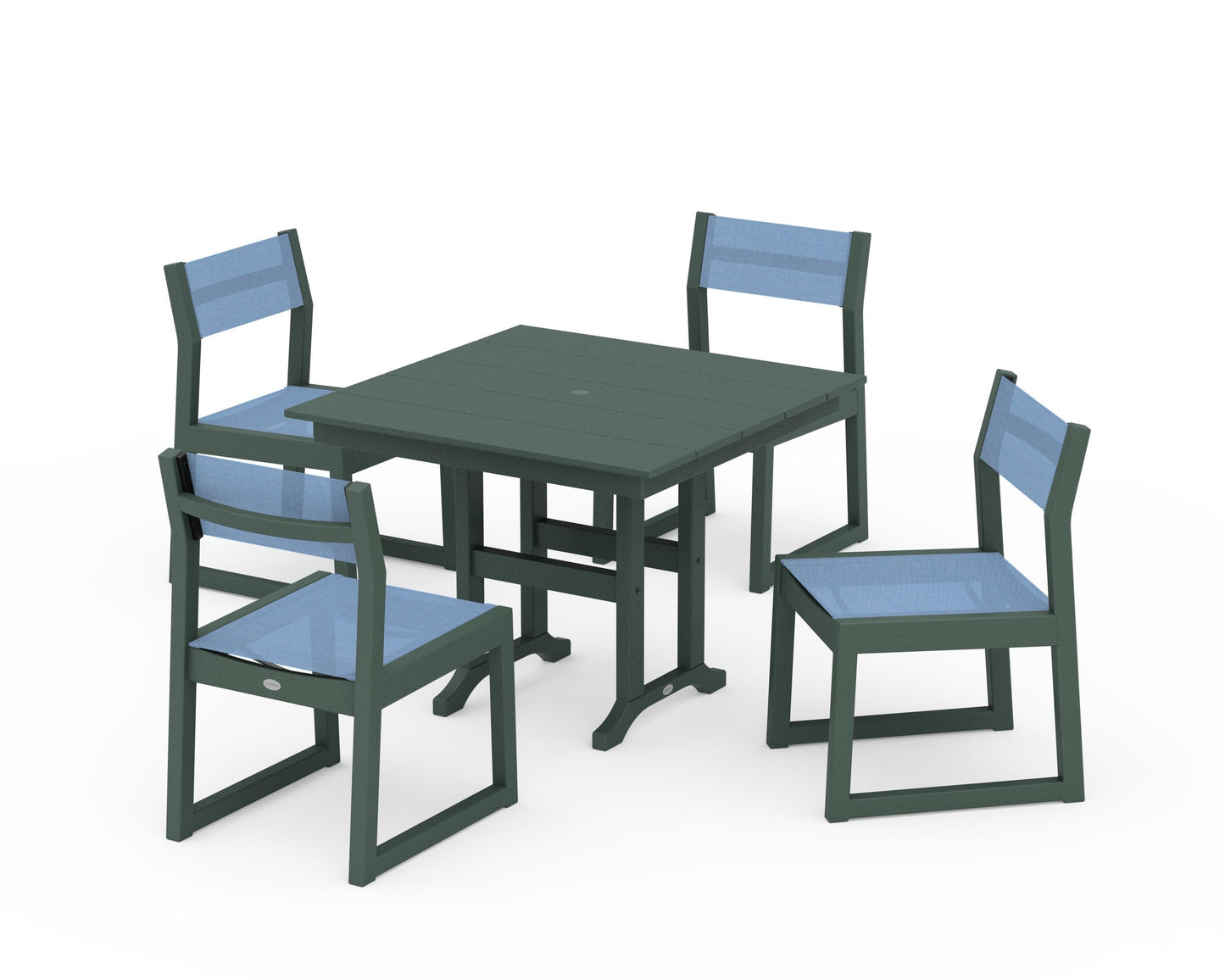 EDGE Sling Side Chair 5-Piece Farmhouse Dining Set