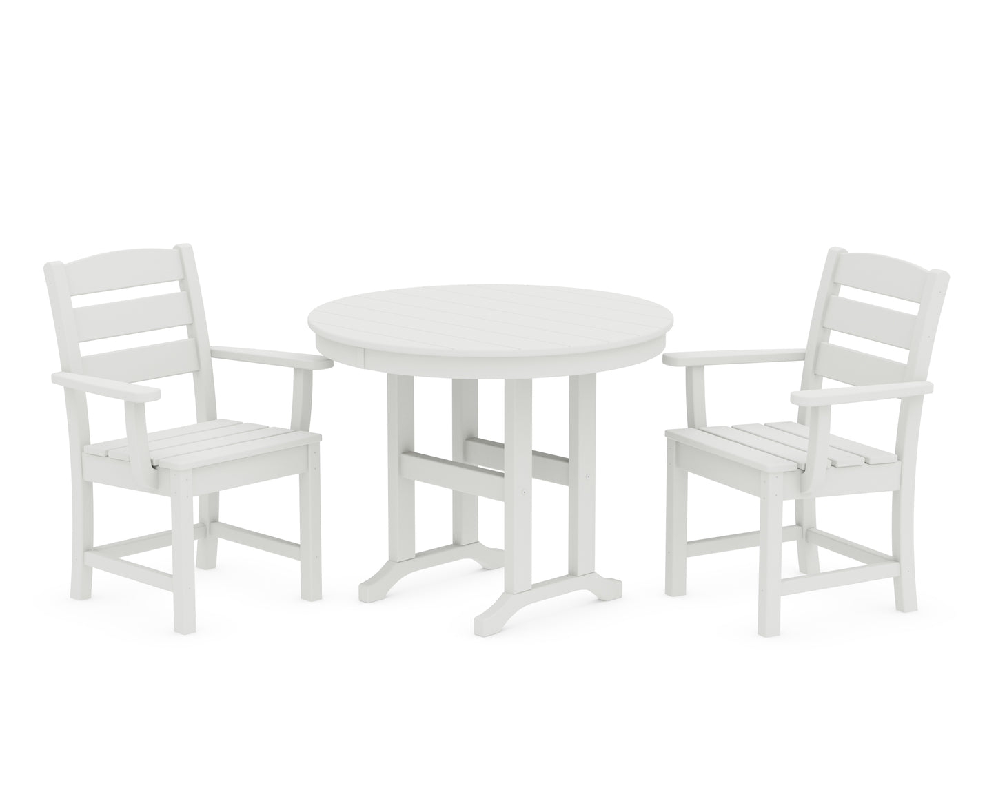 Lakeside 3-Piece Round Dining Set