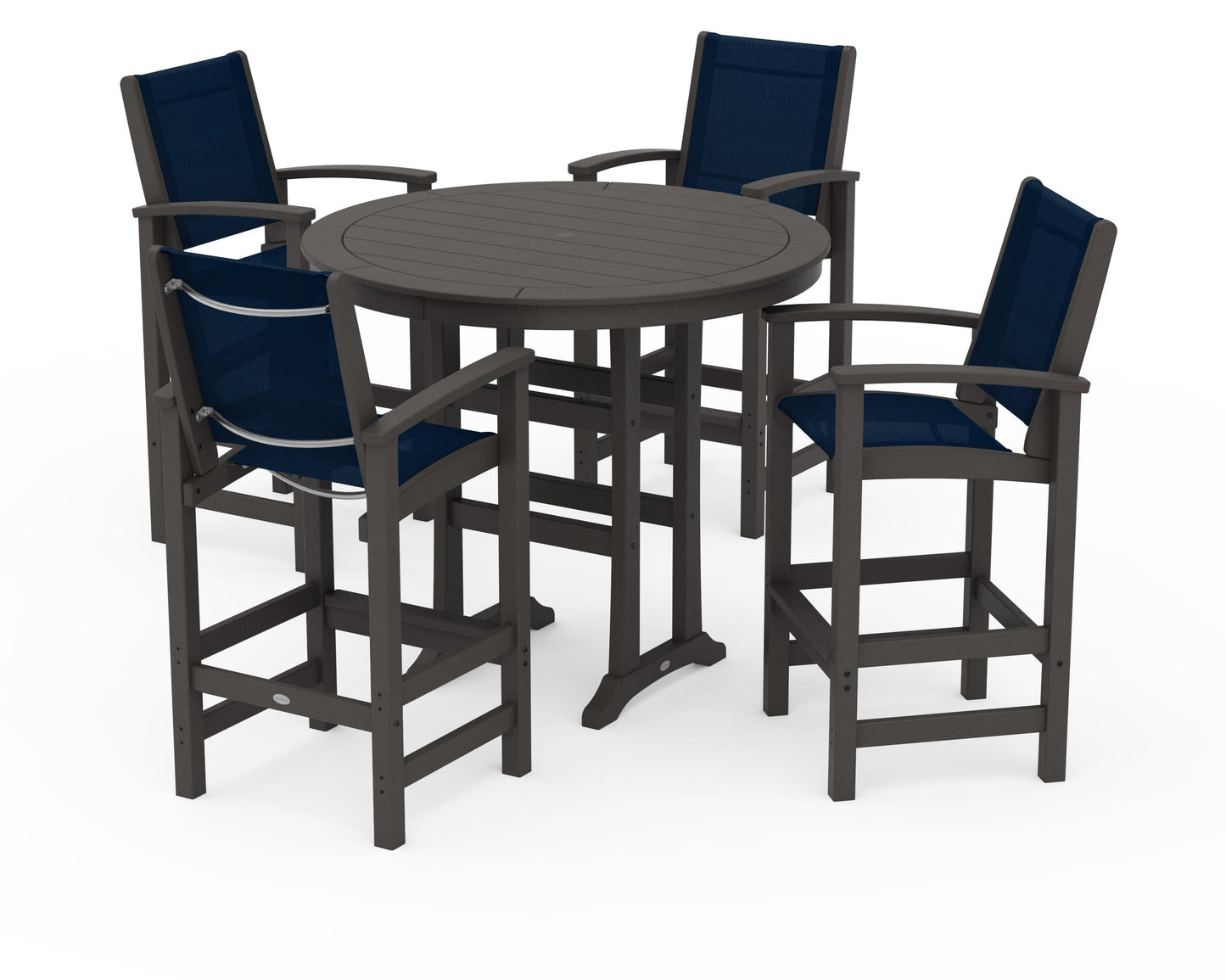 Coastal 5-Piece Nautical Trestle Bar Set