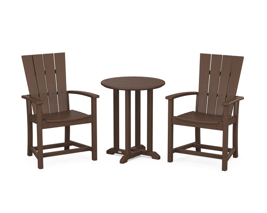 Quattro 3-Piece Round Farmhouse Bistro Dining Set