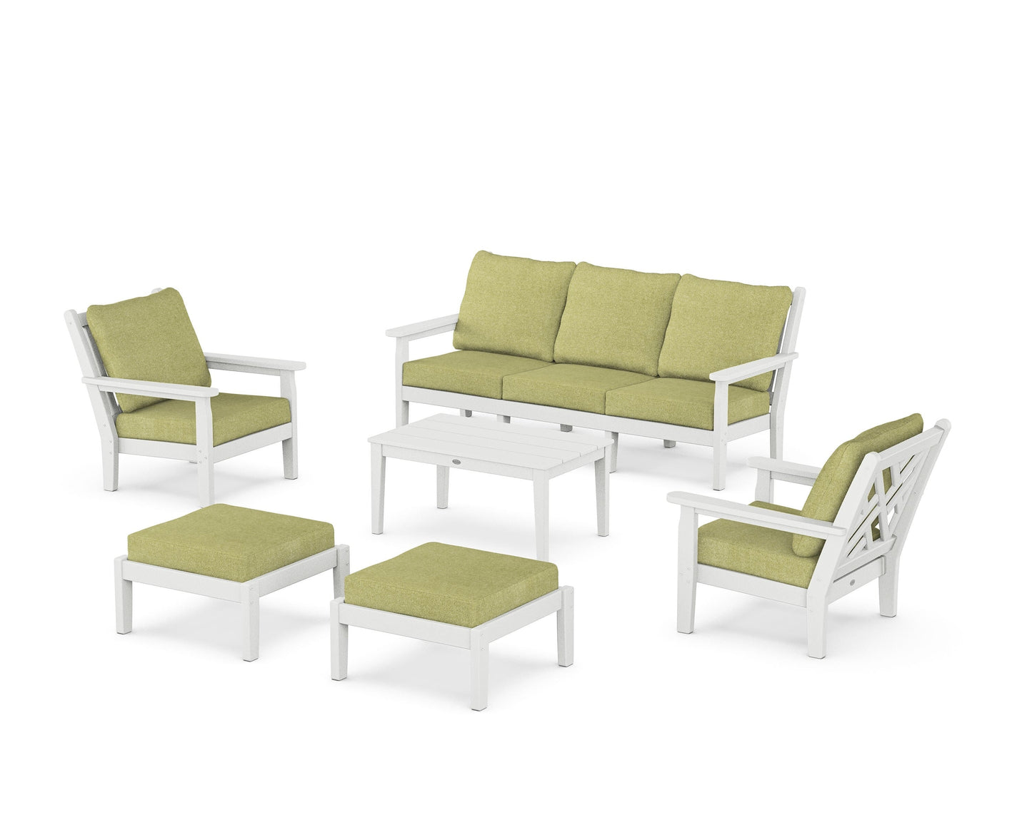 Chippendale 6-Piece Lounge Sofa Set