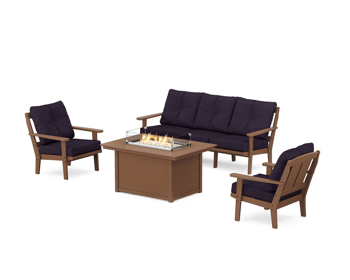 Mission Deep Seating Fire Pit Table Set
