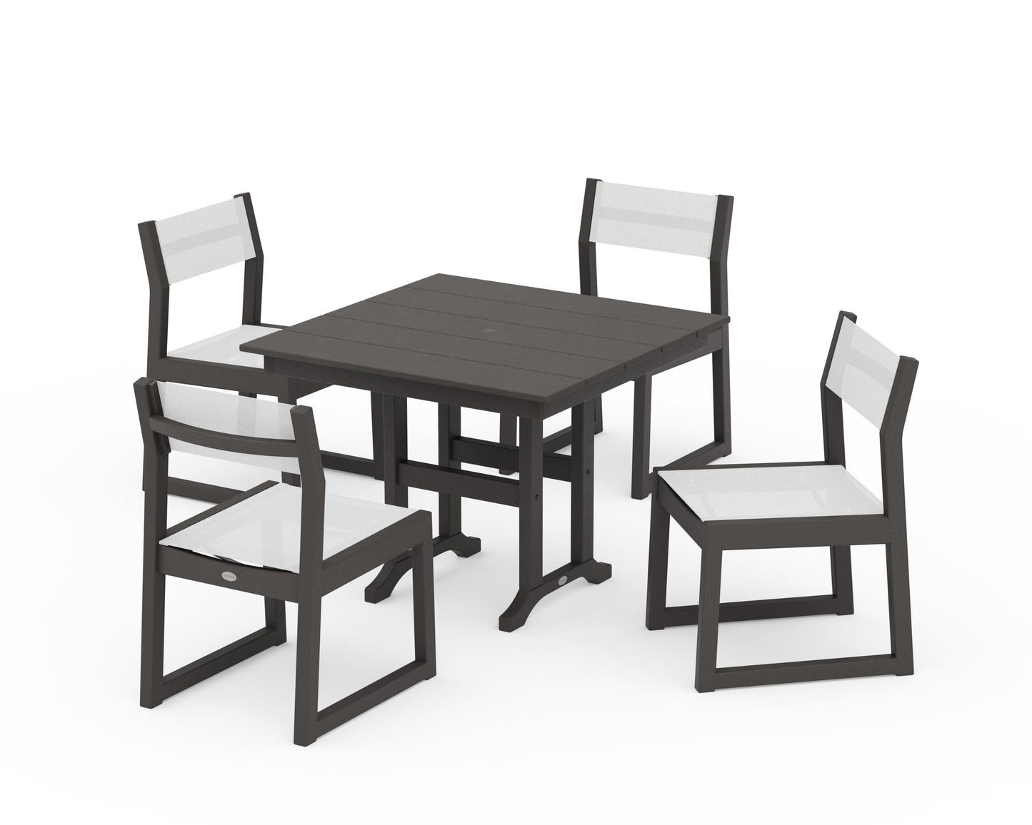 EDGE Sling Side Chair 5-Piece Farmhouse Dining Set