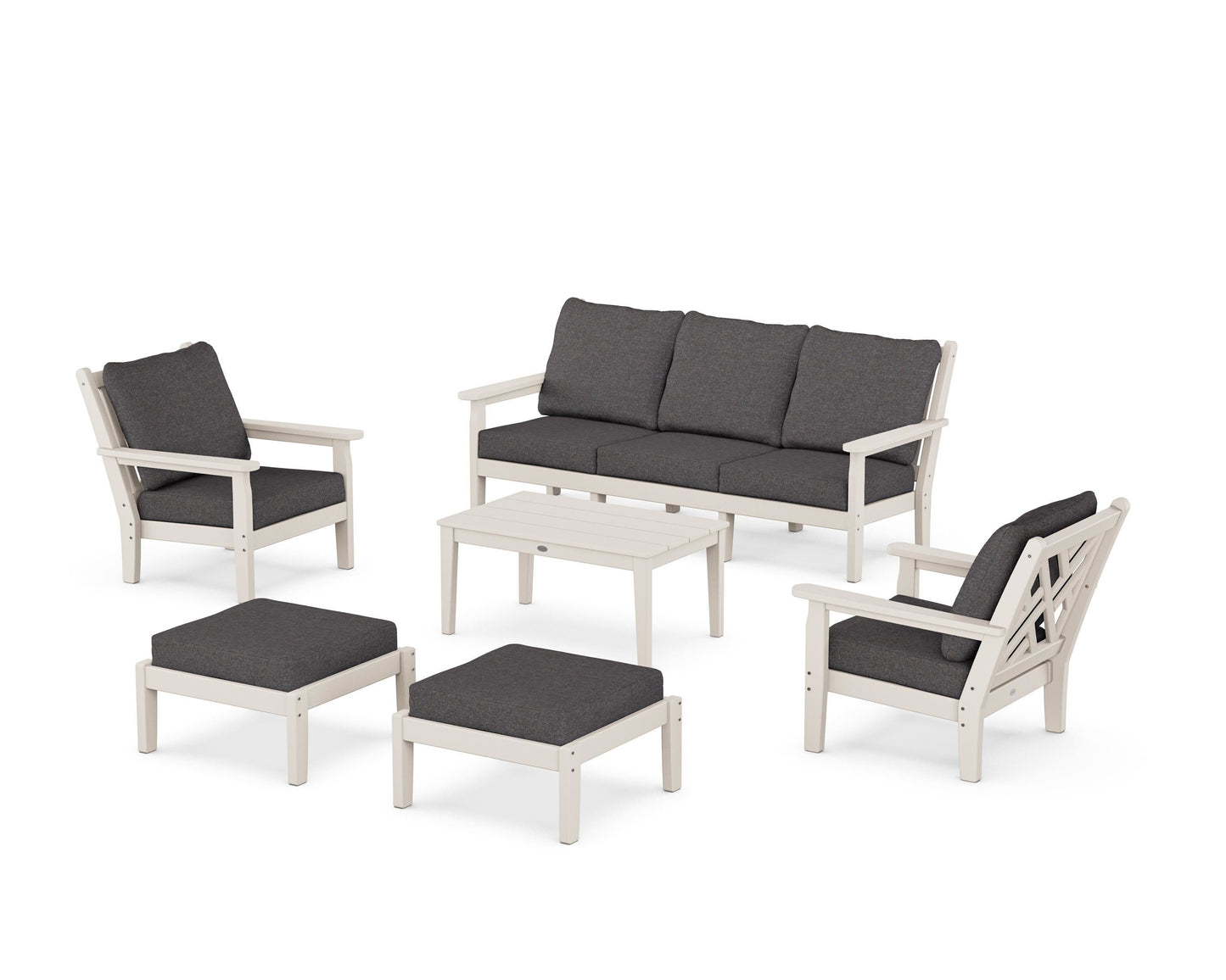 Chippendale 6-Piece Lounge Sofa Set