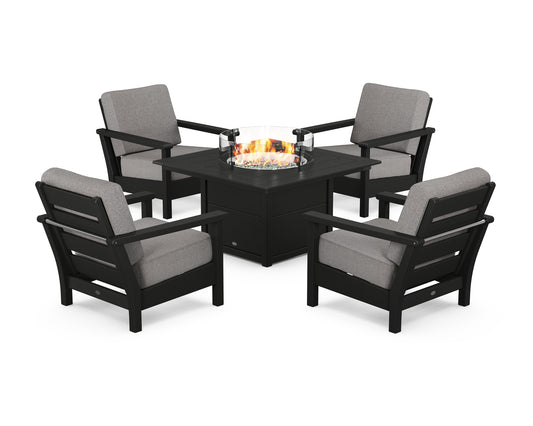 Harbour 5-Piece Conversation Set with Fire Pit Table
