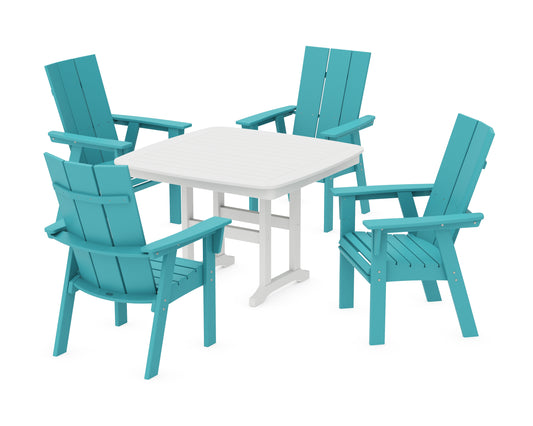 Modern Curveback Adirondack 5-Piece Dining Set