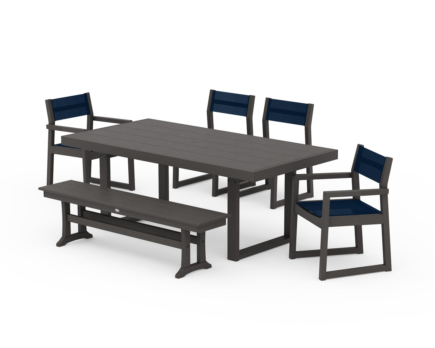 EDGE Sling 6-Piece Dining Set with Bench