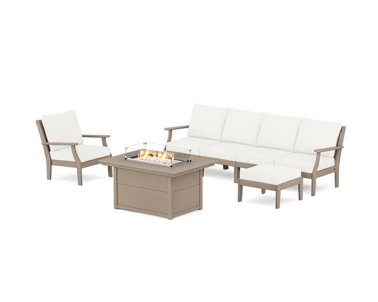 Braxton Sectional Lounge and Fire Pit Set