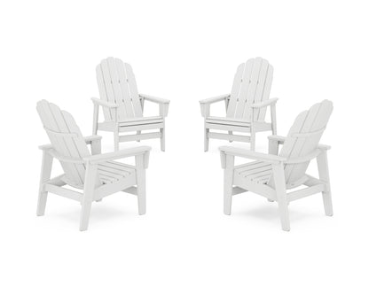 4-Piece Vineyard Grand Upright Adirondack Chair Conversation Set