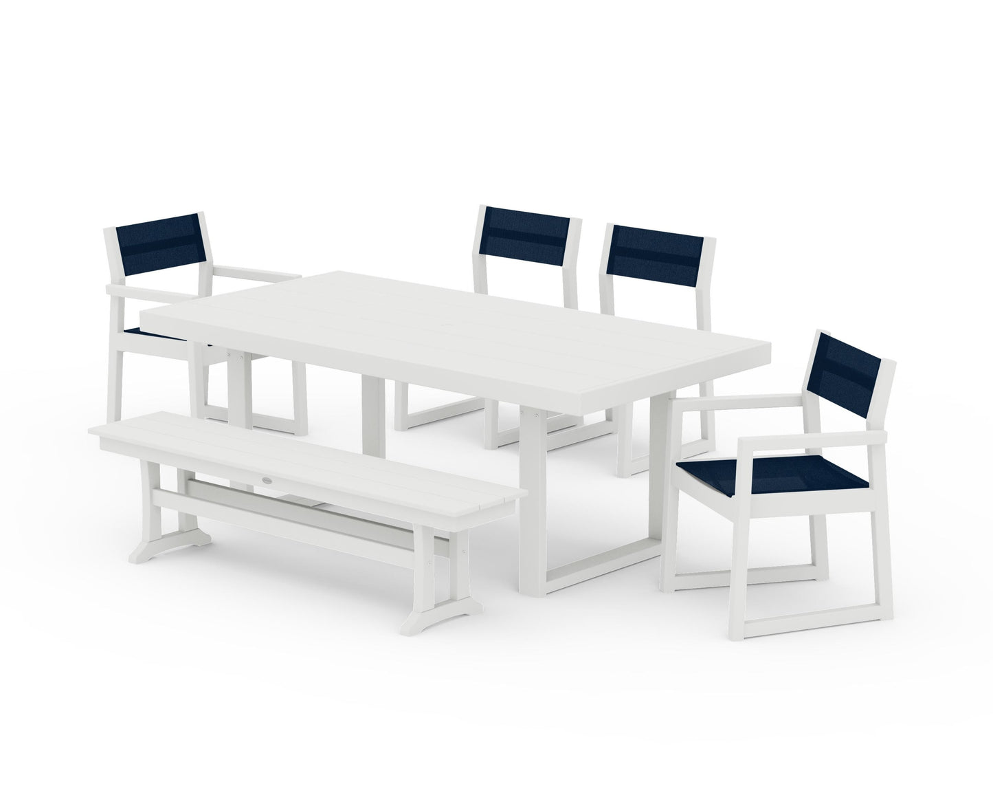 EDGE Sling 6-Piece Dining Set with Bench