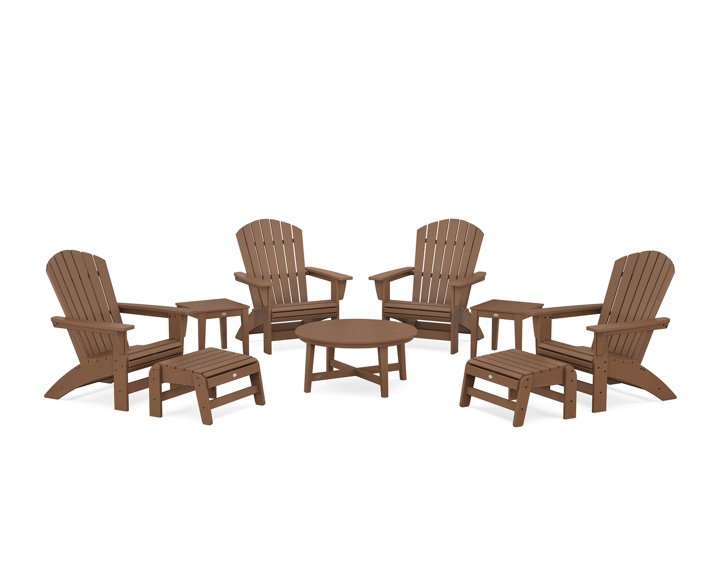 Nautical Grand Adirondack 9-Piece Conversation Set