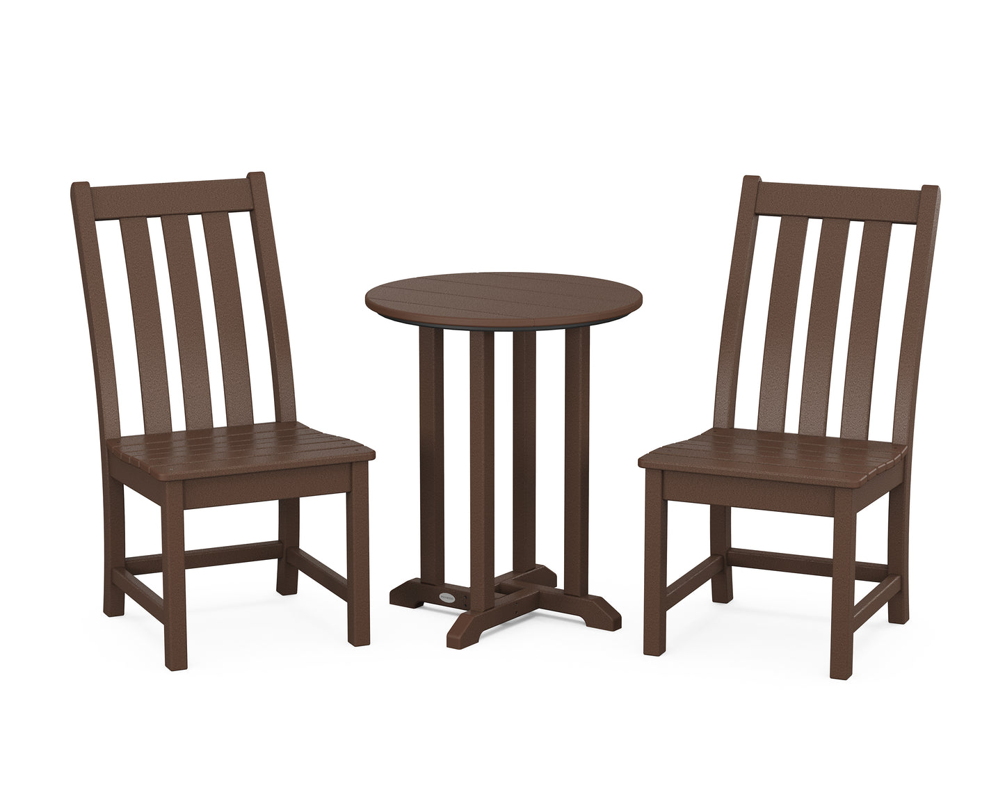 Vineyard Side Chair 3-Piece Round Dining Set