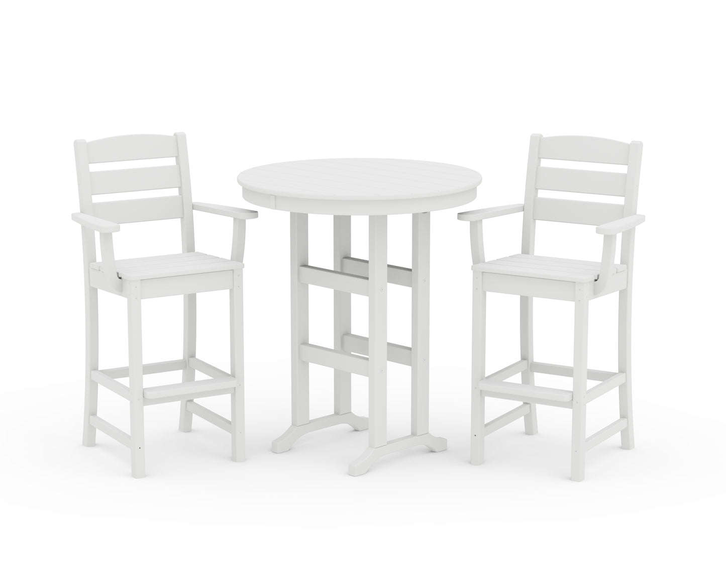 Lakeside 3-Piece Round Bar Arm Chair Set