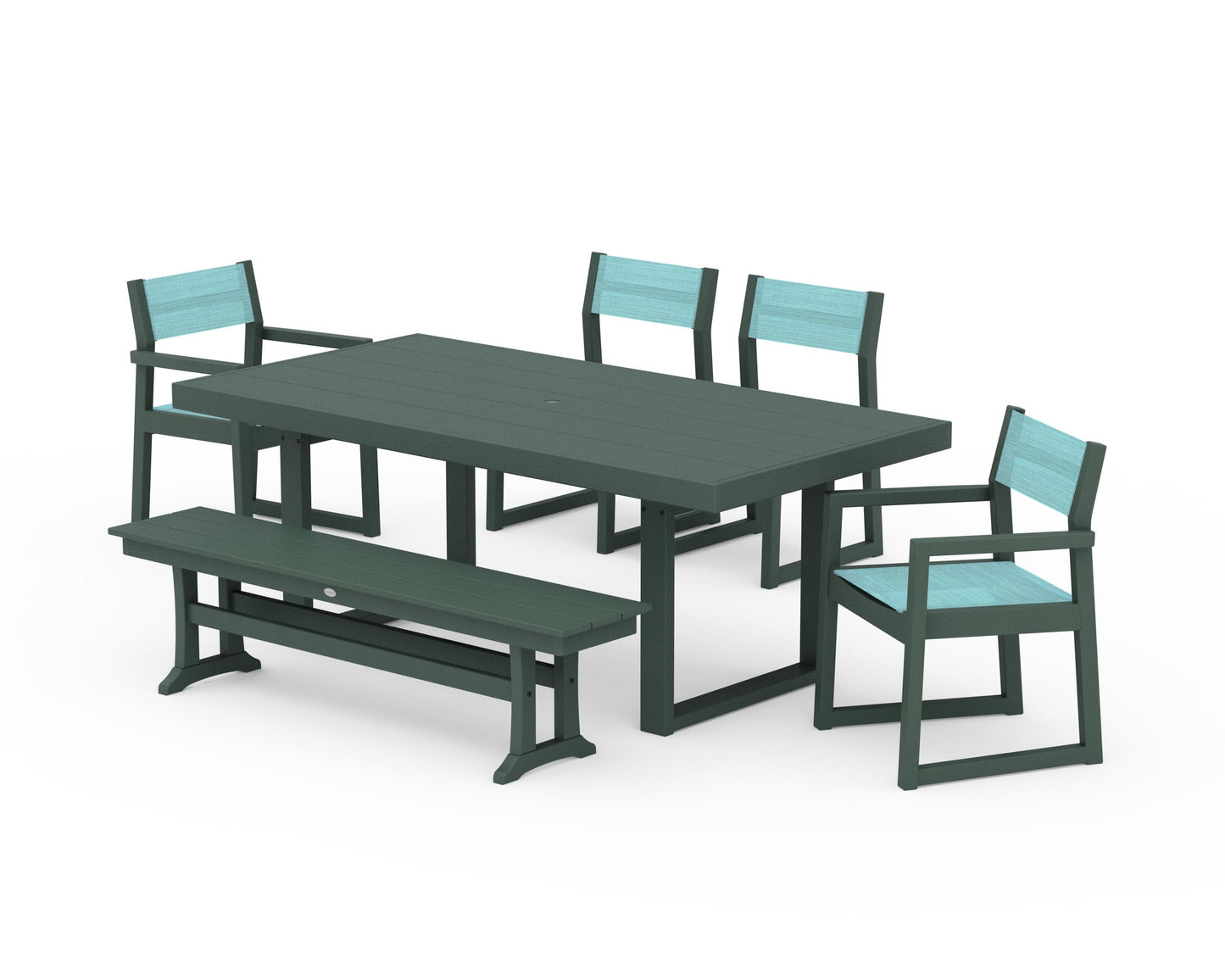 EDGE Sling 6-Piece Dining Set with Bench