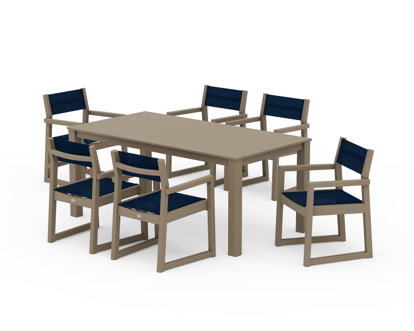 EDGE Sling Arm Chair 7-Piece Parsons Dining Set