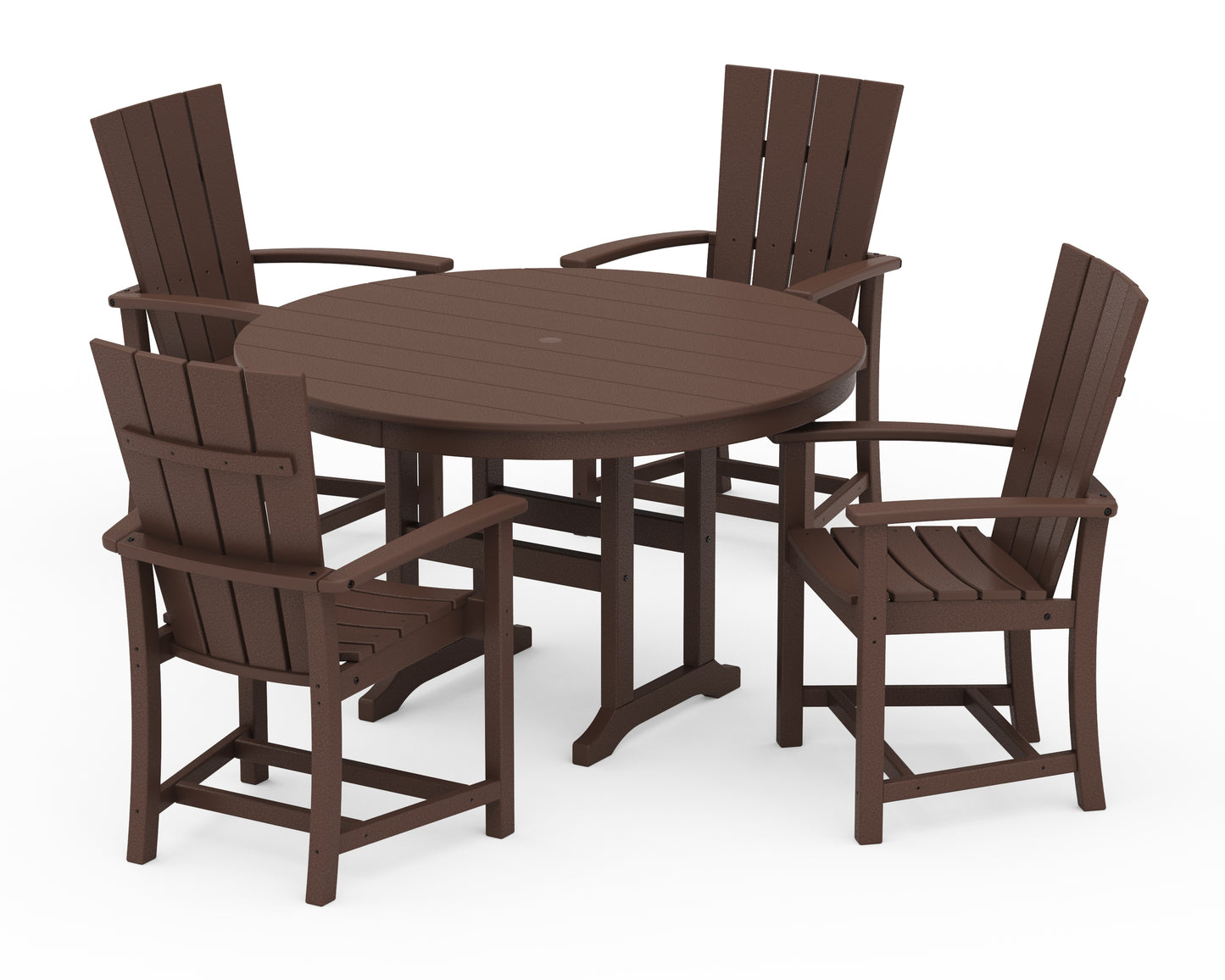Quattro 5-Piece Round Farmhouse Dining Set
