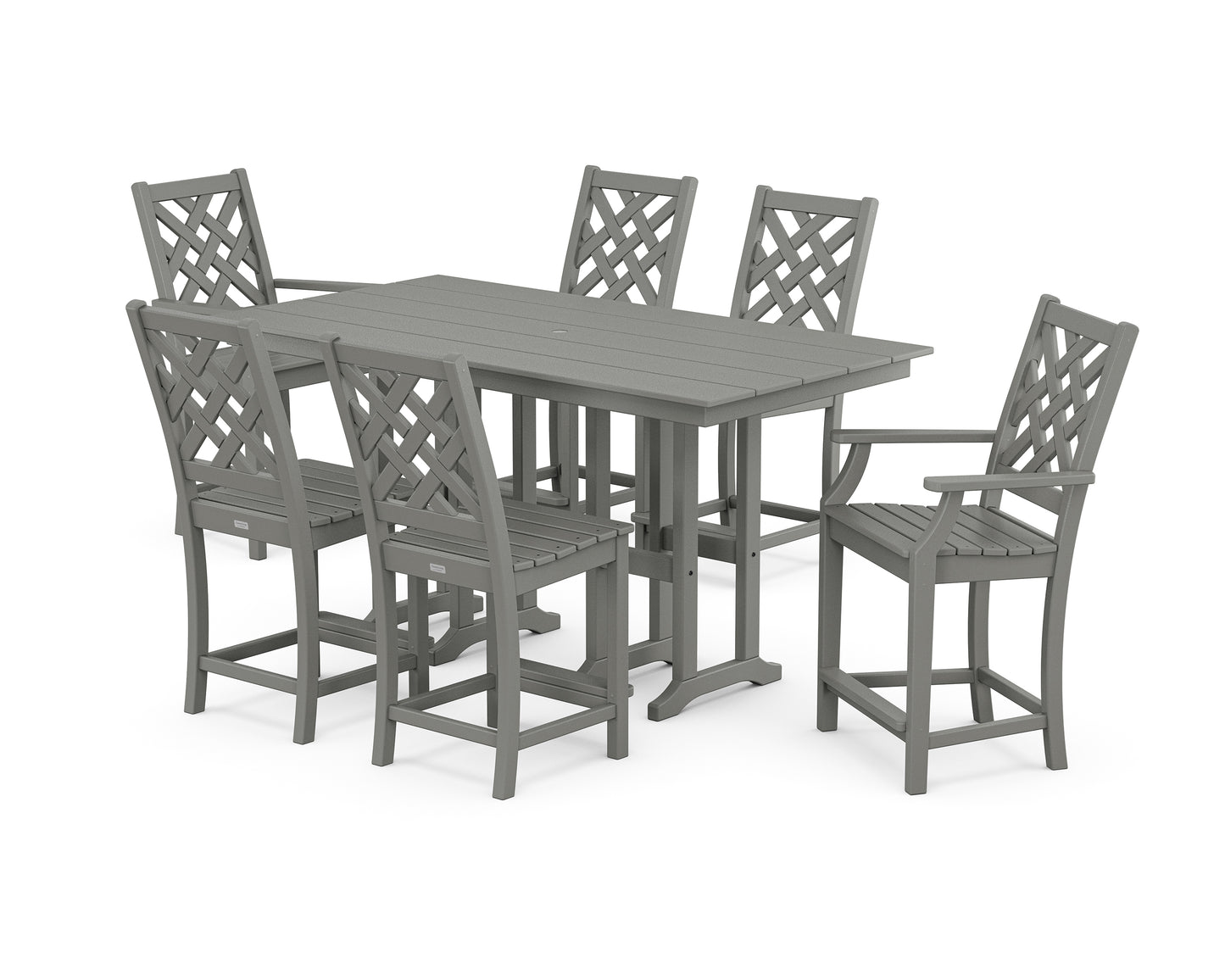 Wovendale 7-Piece Farmhouse Counter Set