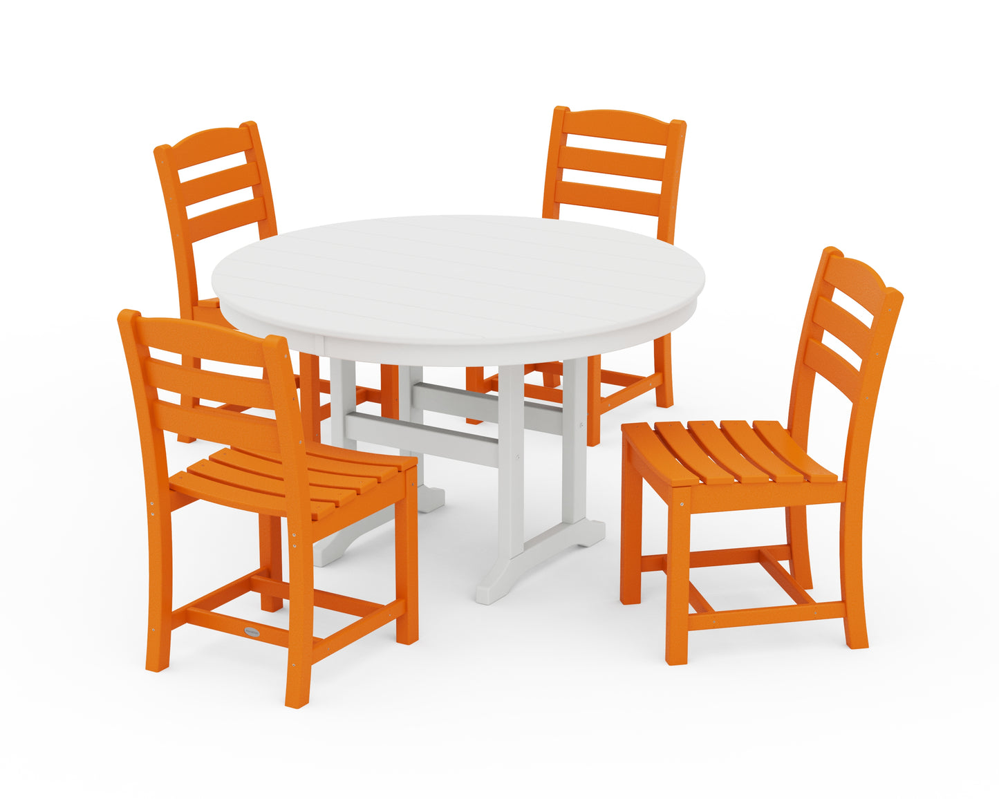 La Casa CafÃ© Side Chair 5-Piece Round Farmhouse Dining Set