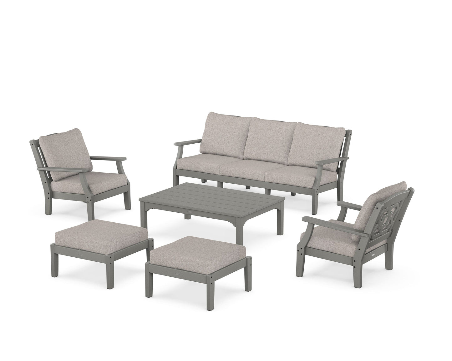 Chinoiserie 6-Piece Lounge Sofa Set