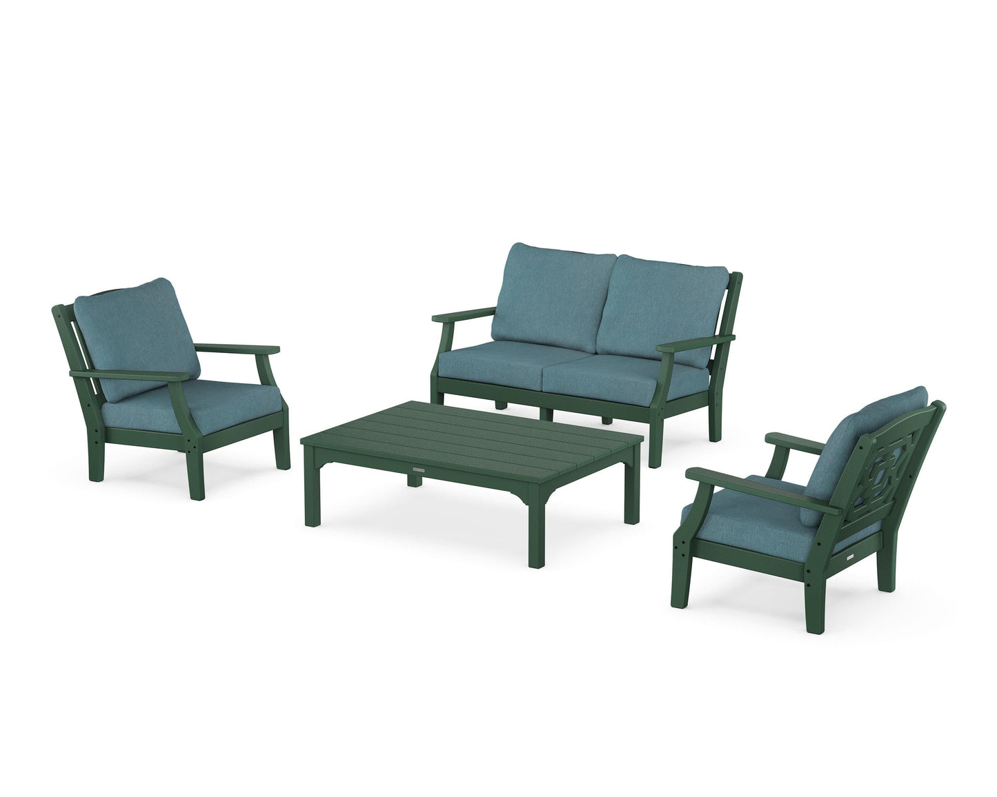 Chinoiserie 4-Piece Deep Seating Set with Loveseat