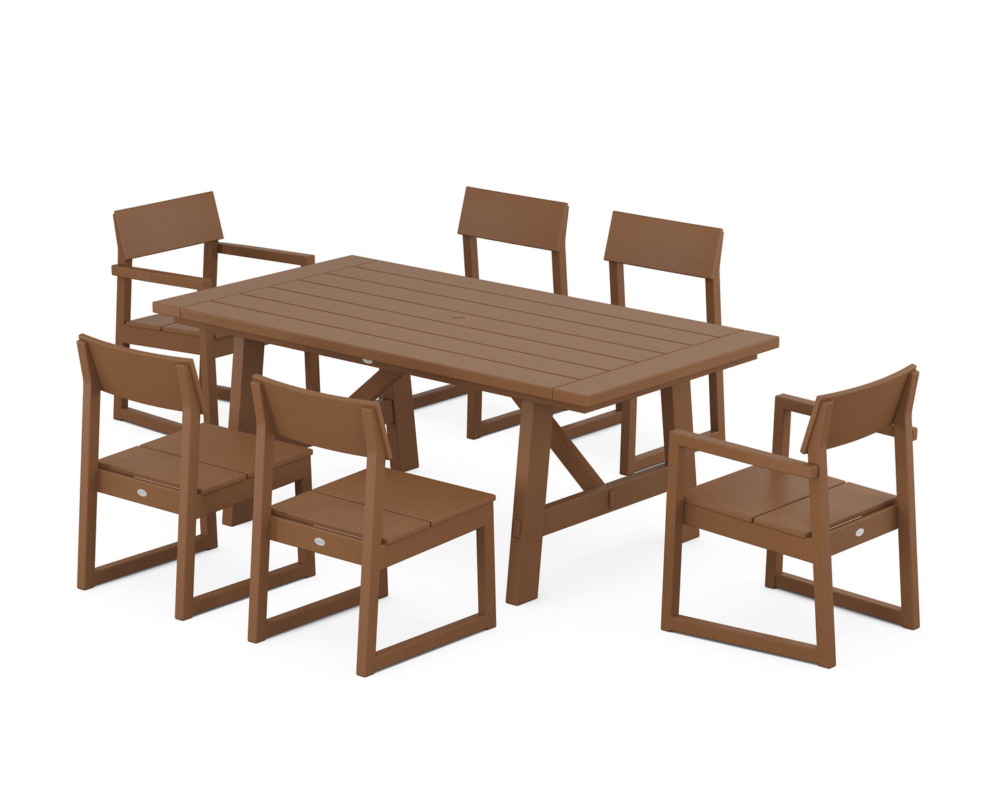 EDGE 7-Piece Rustic Farmhouse Dining Set