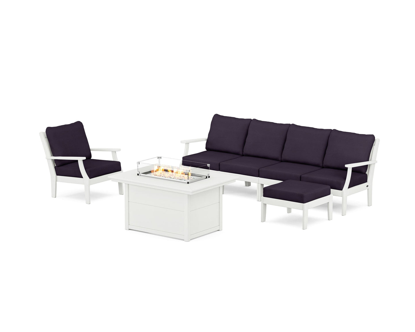 Braxton Sectional Lounge and Fire Pit Set