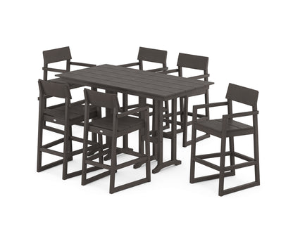 EDGE Arm Chair 7-Piece Farmhouse Bar Set