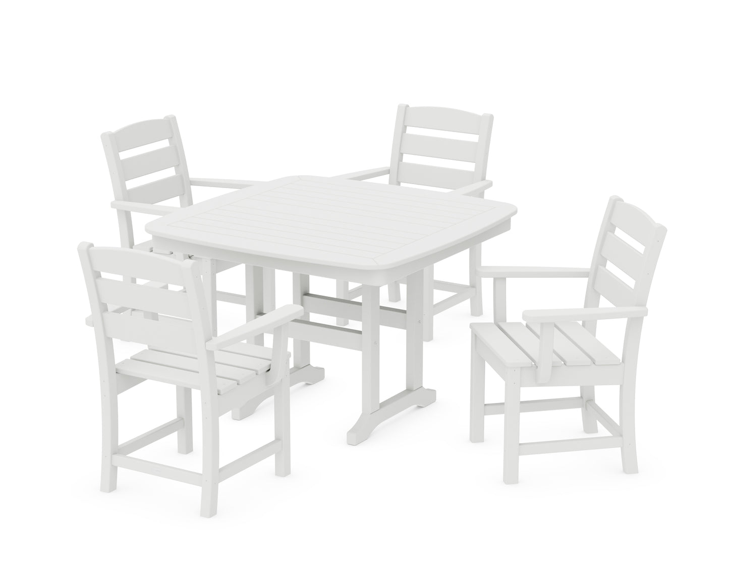 Lakeside 5-Piece Dining Set with Trestle Legs