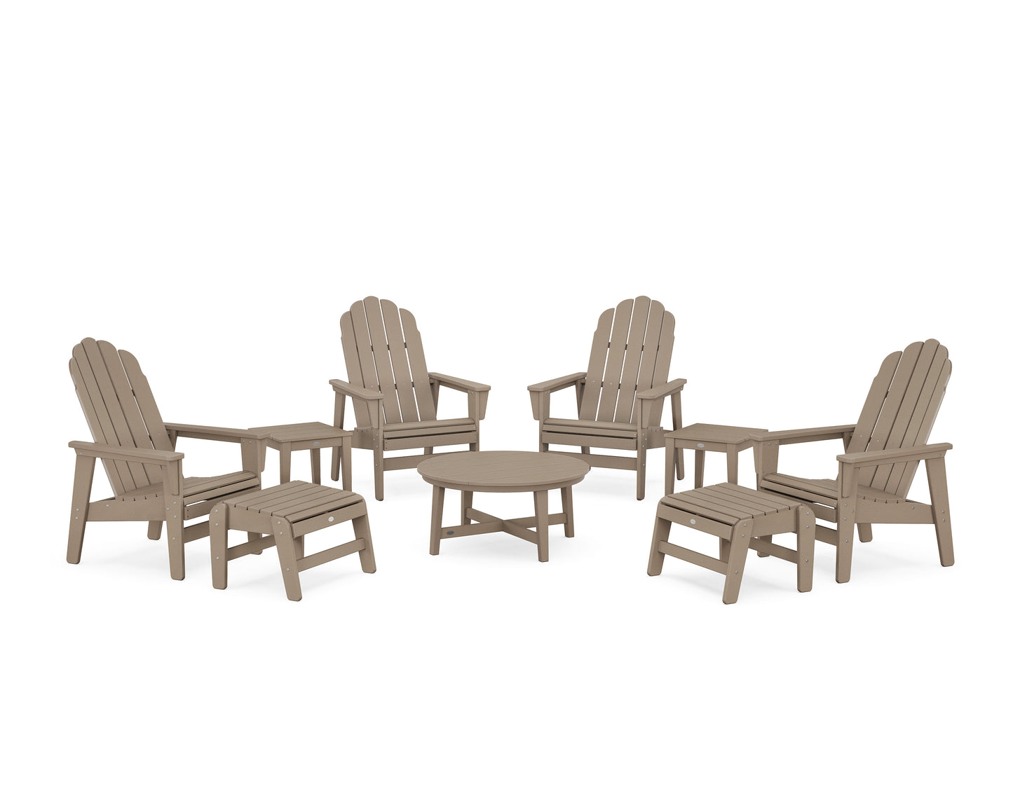 Vineyard Grand Upright Adirondack 9-Piece Conversation Set