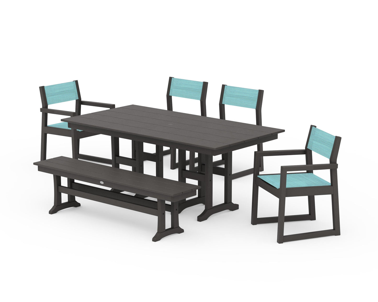 EDGE Sling 6-Piece Farmhouse Dining Set