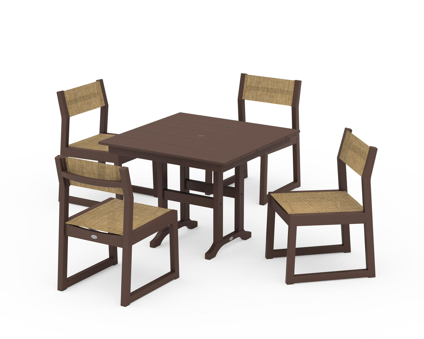 EDGE Sling Side Chair 5-Piece Farmhouse Dining Set