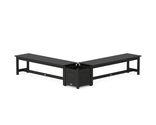 60" Country Living L- Shaped Planter Bench Set