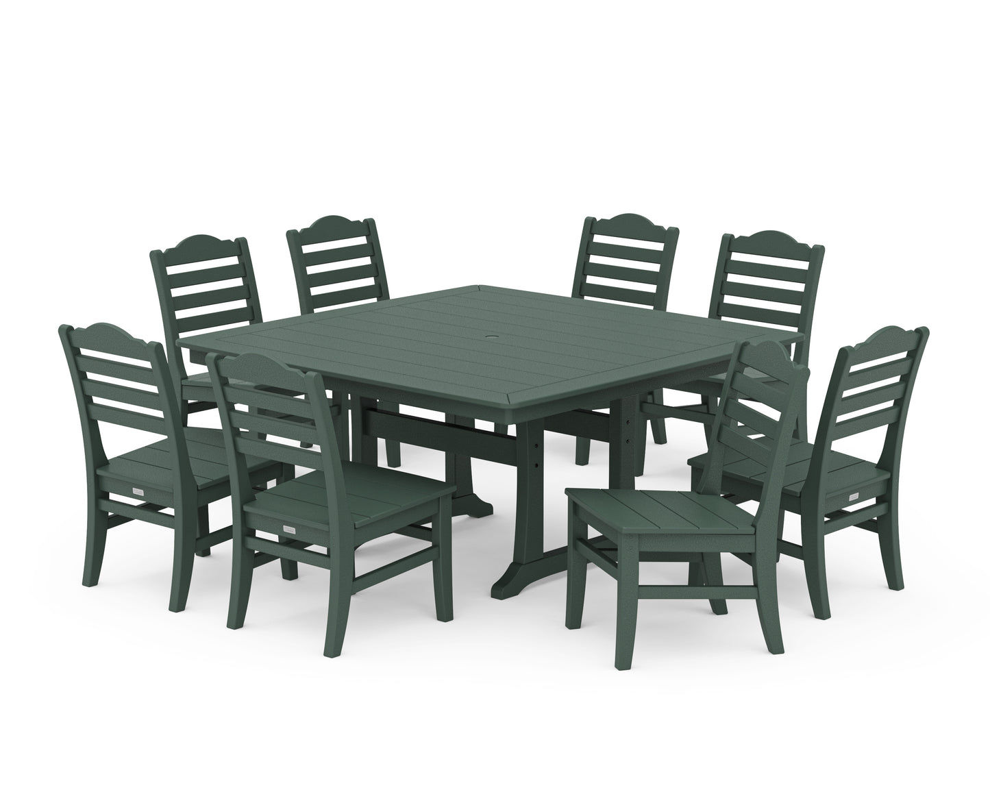 Savannah Side Chair 9-Piece Square Dining Set with Trestle Legs