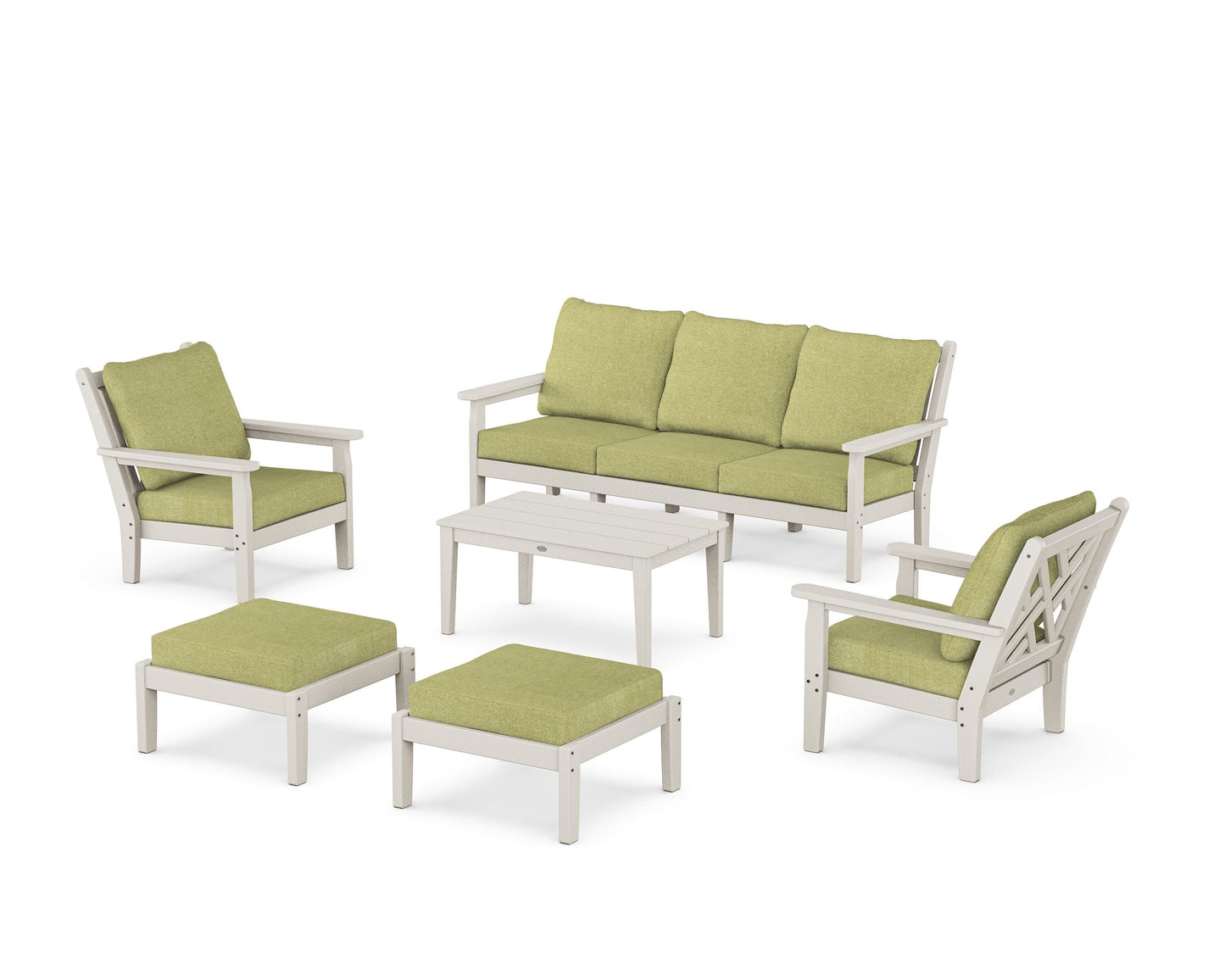 Chippendale 6-Piece Lounge Sofa Set