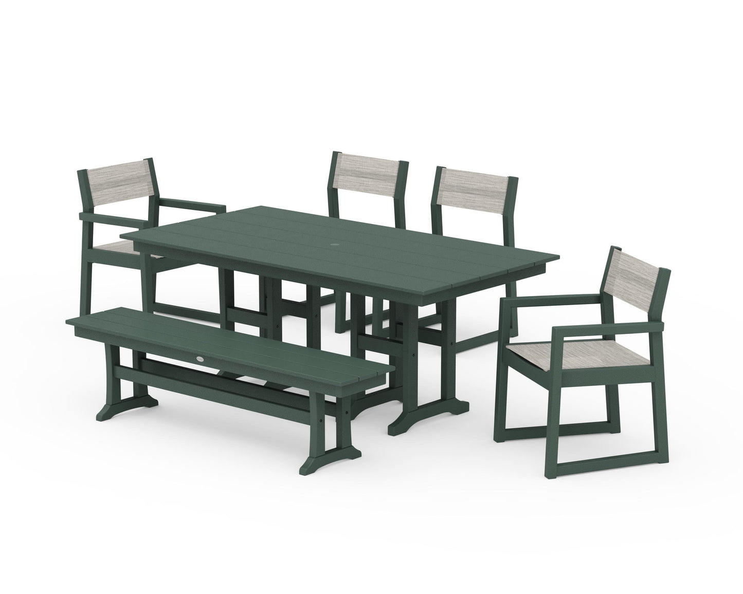 EDGE Sling 6-Piece Farmhouse Dining Set