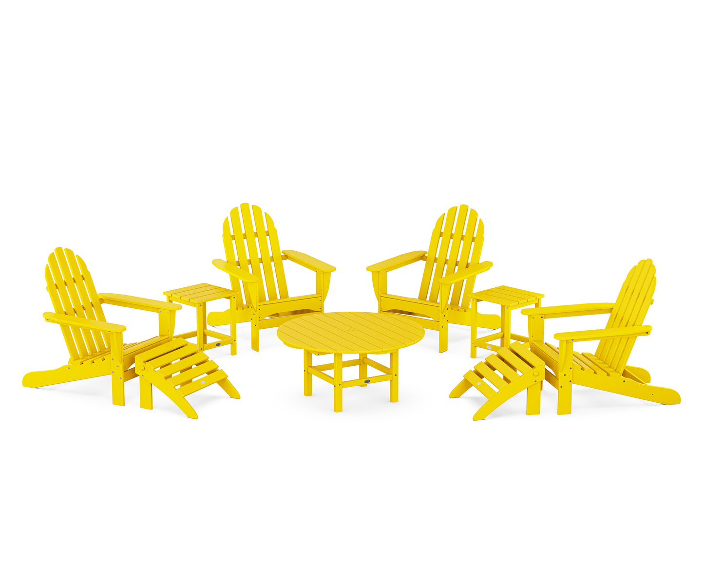 Classic Adirondack Chair 9-Piece Conversation Set