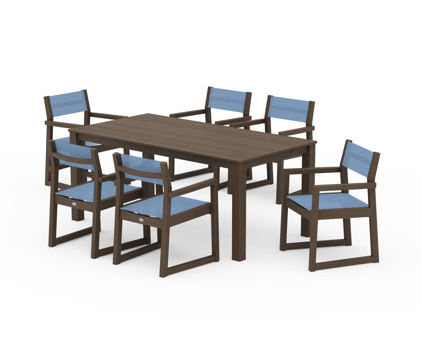 EDGE Sling Arm Chair 7-Piece Parsons Dining Set