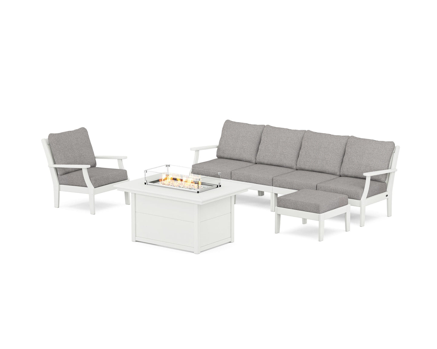 Braxton Sectional Lounge and Fire Pit Set