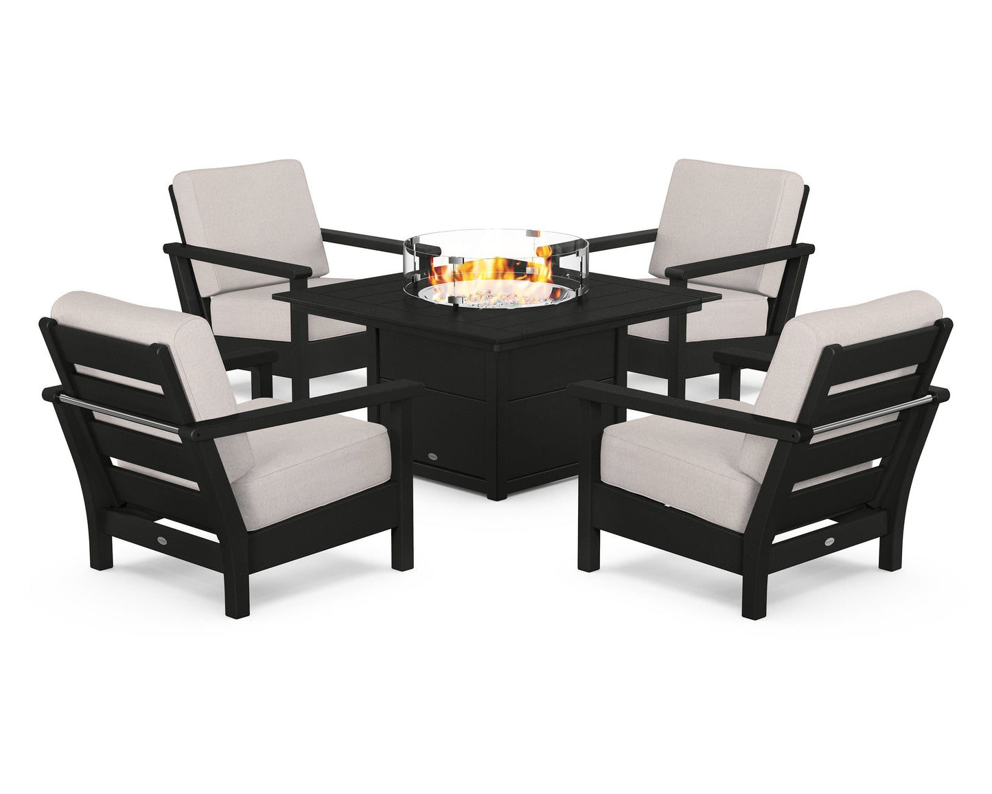 Harbour 5-Piece Conversation Set with Fire Pit Table